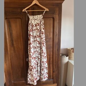 Universal Thread Women's Sleeveless Tiered Dress - Brown Floral‎ - M